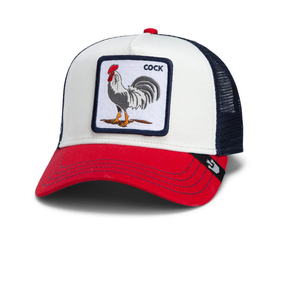 Goorin Bros - Team Rooster Trucker Cap in White | Buster McGee