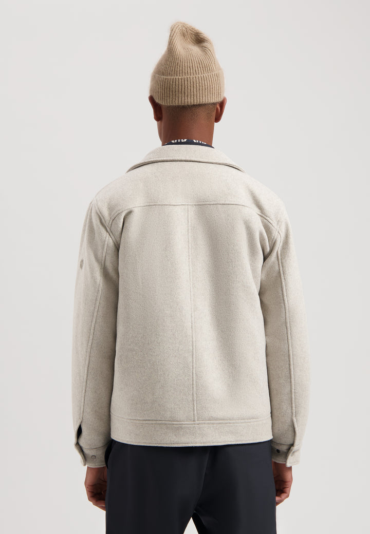 DSTREZZED Colton Wool Jacket in Silver Birch | Buster McGee
