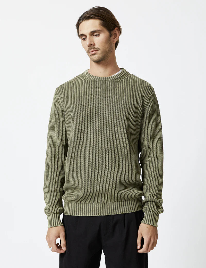 Mr Simple Fisher Chunky Knit in Fatigue | Buster McGee