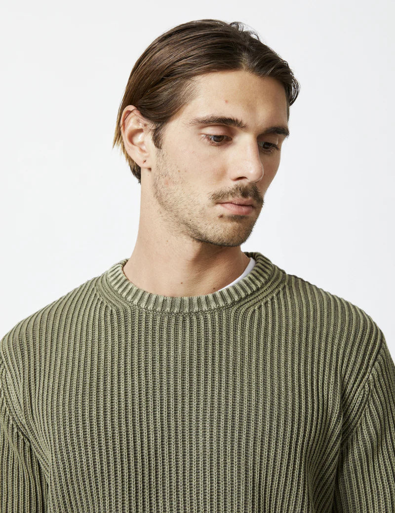 Mr Simple Fisher Chunky Knit in Fatigue | Buster McGee