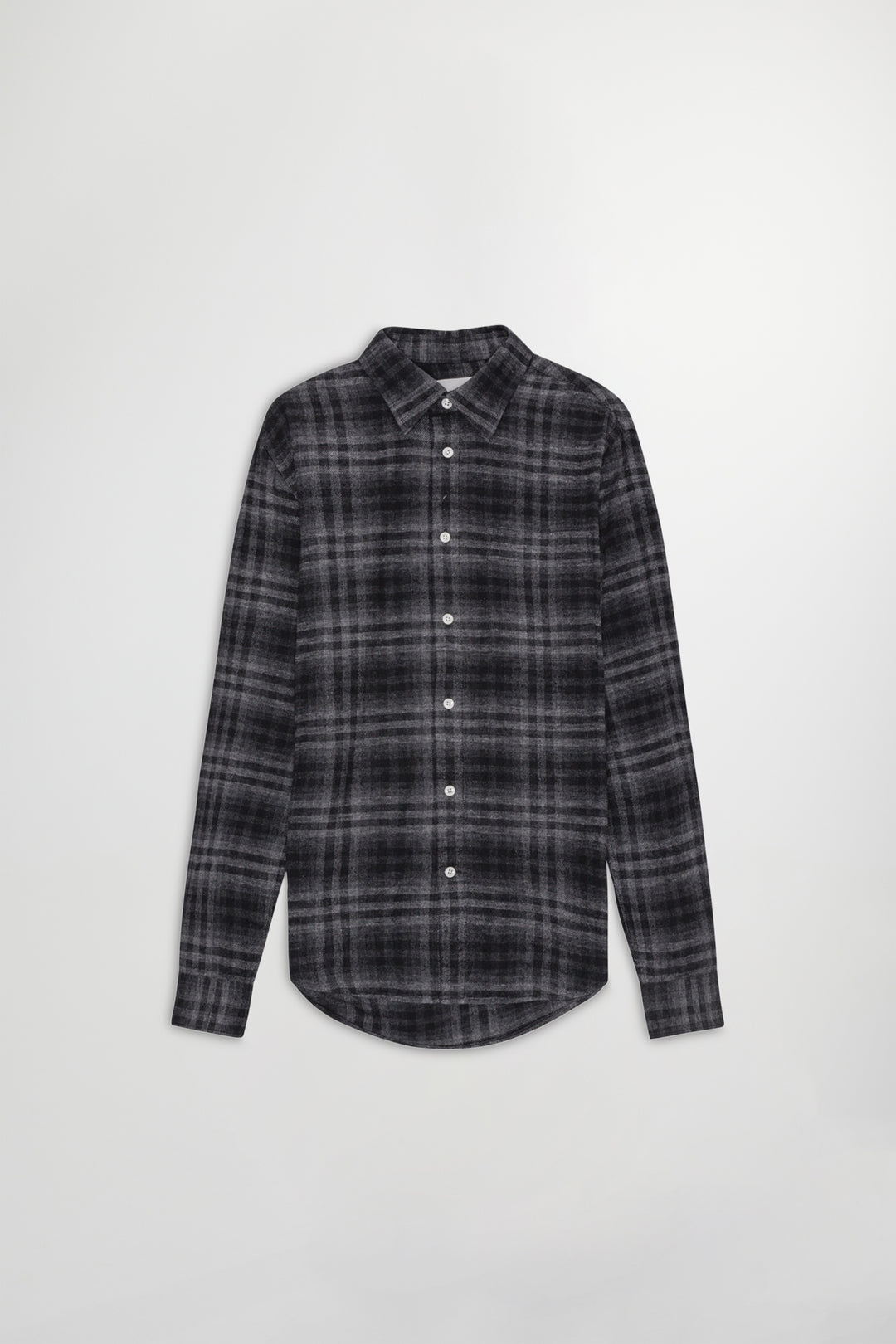 NN07 Arne 5166 Cotton Check Shirt in Dark Grey Check | Buster McGee