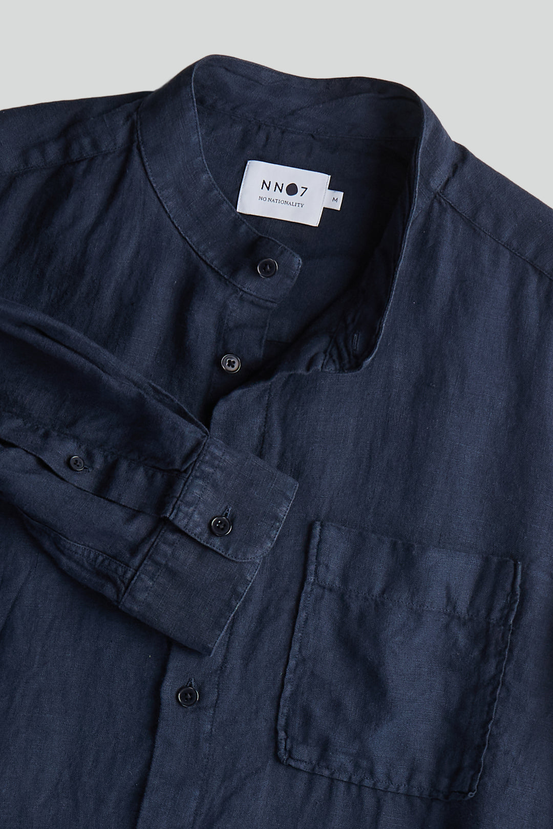 NN07 - Eddie 5706 Linen LS Shirt in Navy Blue | Buster McGee
