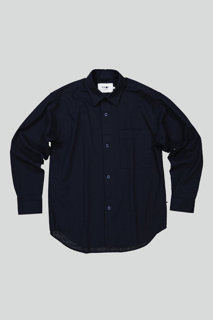 NN07 - Adwin 5634 Cotton Shirt in Navy Blue | Buster McGee