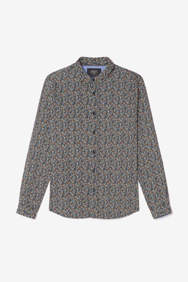 Le Temps des Cerises - Drome Floral Print Longsleeve Shirt in Lizard | Buster McGee