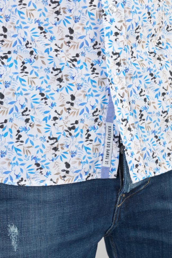 Le Temps des Cerises - Mariot Floral Print Longsleeve Shirt in Cream