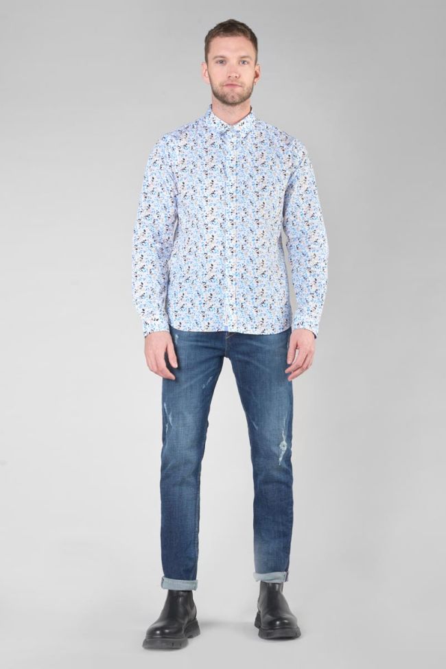 Le Temps des Cerises - Mariot Floral Print Longsleeve Shirt in Cream