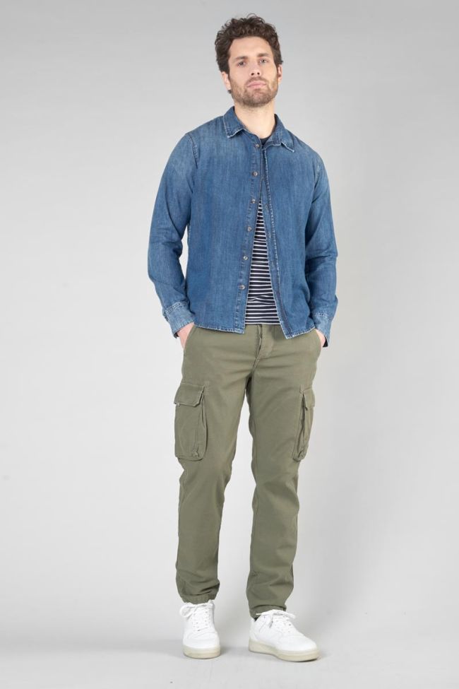 Le Temps des Cerises - Valmy Denim Shirt in Faded Blue | Buster McGee