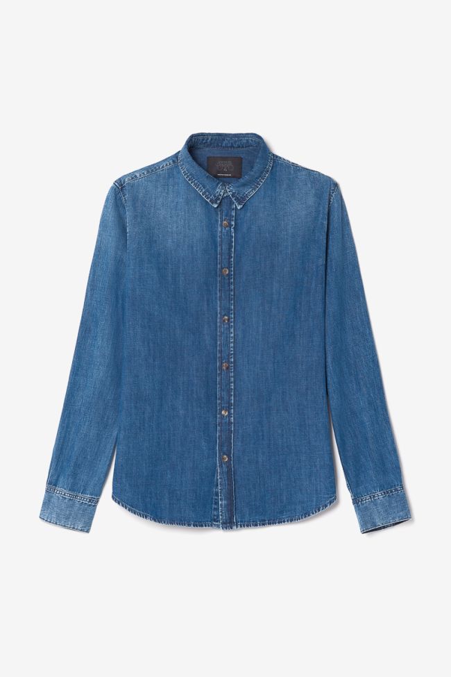 Le Temps des Cerises - Valmy Denim Shirt in Faded Blue | Buster McGee