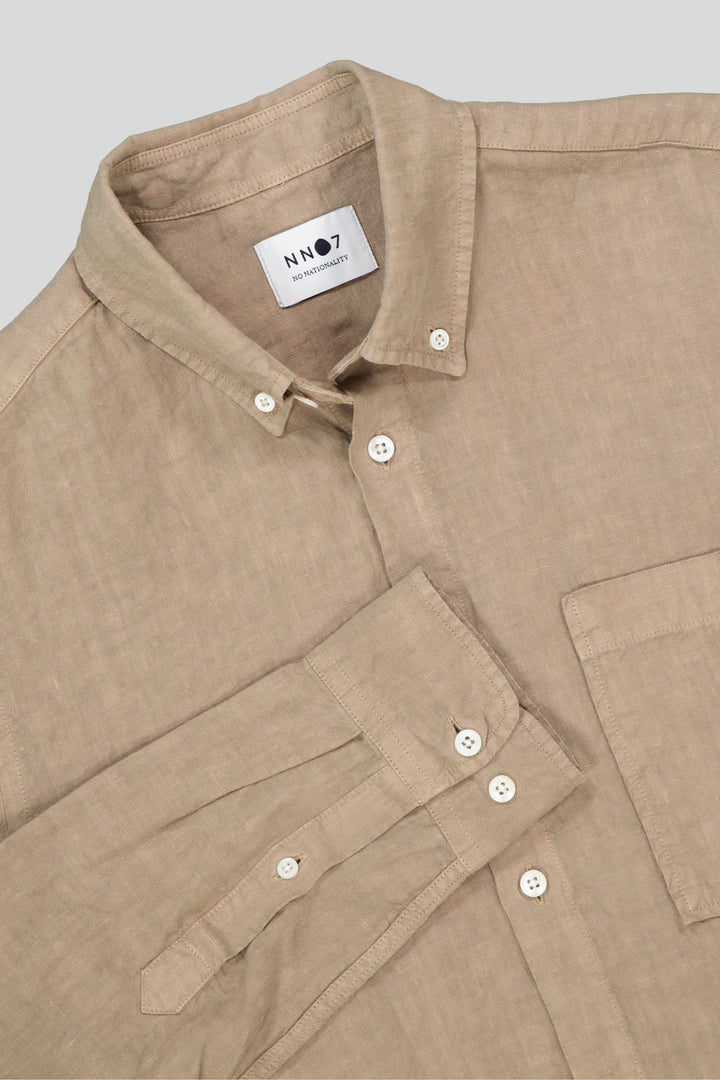 NN07 - Arne BD 5706 Linen Shirt in Greige | Buster McGee
