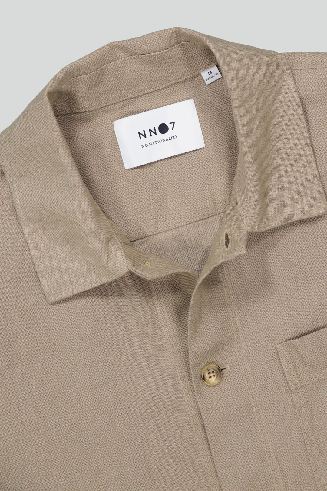 NN07 - Olav 1196 Linen Overshirt in Greige | Buster McGee