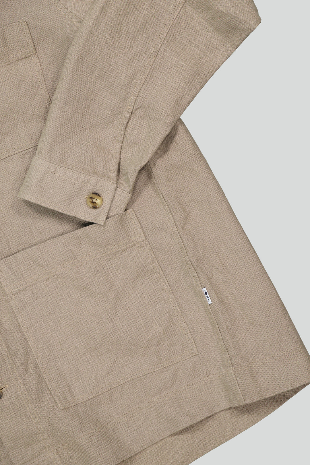 NN07 - Olav 1196 Linen Overshirt in Greige | Buster McGee