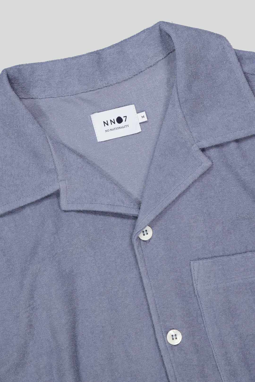 NN07 - Julio SS 3370 Terry Cloth Shirt in Stone Blue | Buster McGee