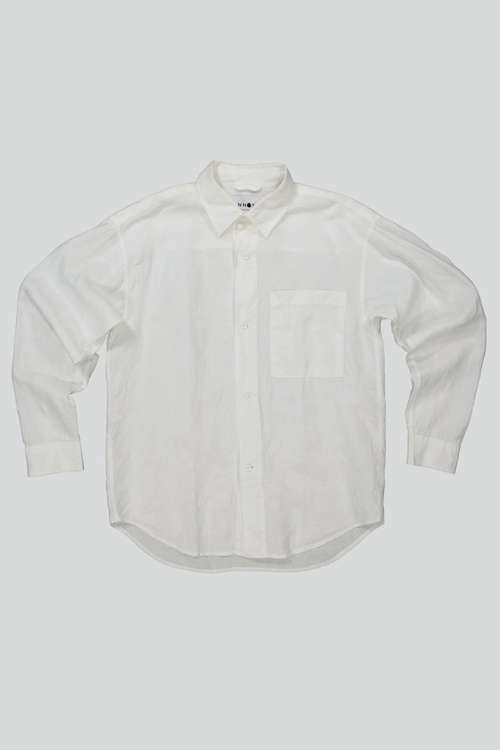 NN07 - Adwin 5706 Linen LS Shirt in White | Buster McGee Daylesford