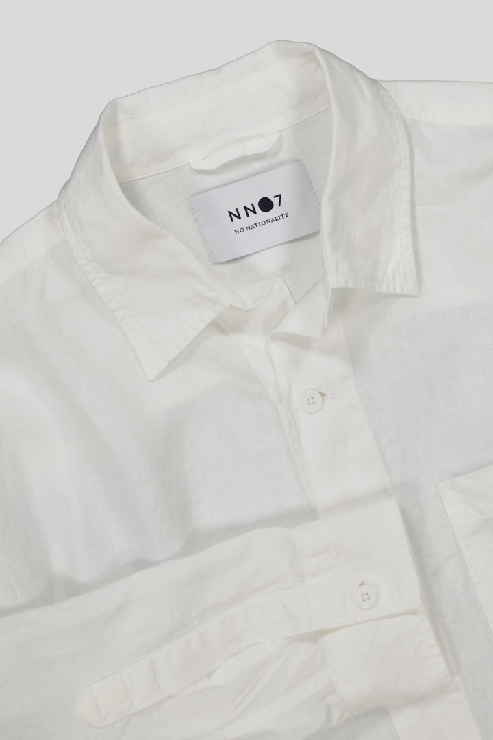 NN07 - Adwin 5706 Linen LS Shirt in White | Buster McGee Daylesford