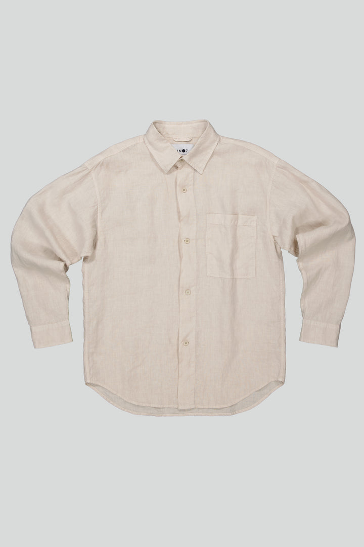 NN07 - Adwin 5706 Linen LS Shirt in Oat | Buster McGee Daylesford
