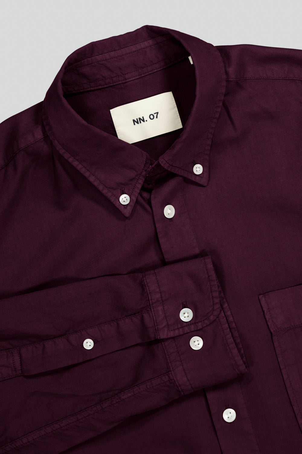NN07 - Arne BD 5655 Longsleeve Shirt in Plum | Buster McGee