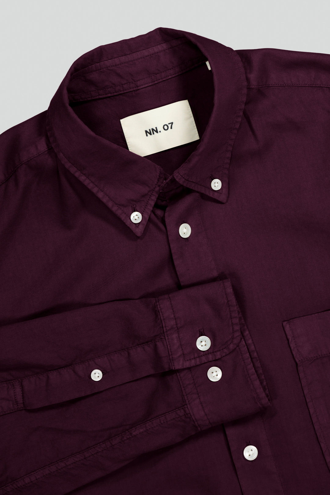 NN07 - Arne BD 5655 Longsleeve Shirt in Plum | Buster McGee