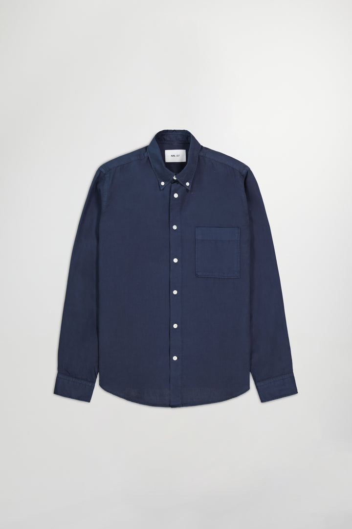 NN07 - Arne BD 5655 Longsleeve Shirt in Navy Blue | Buster McGee