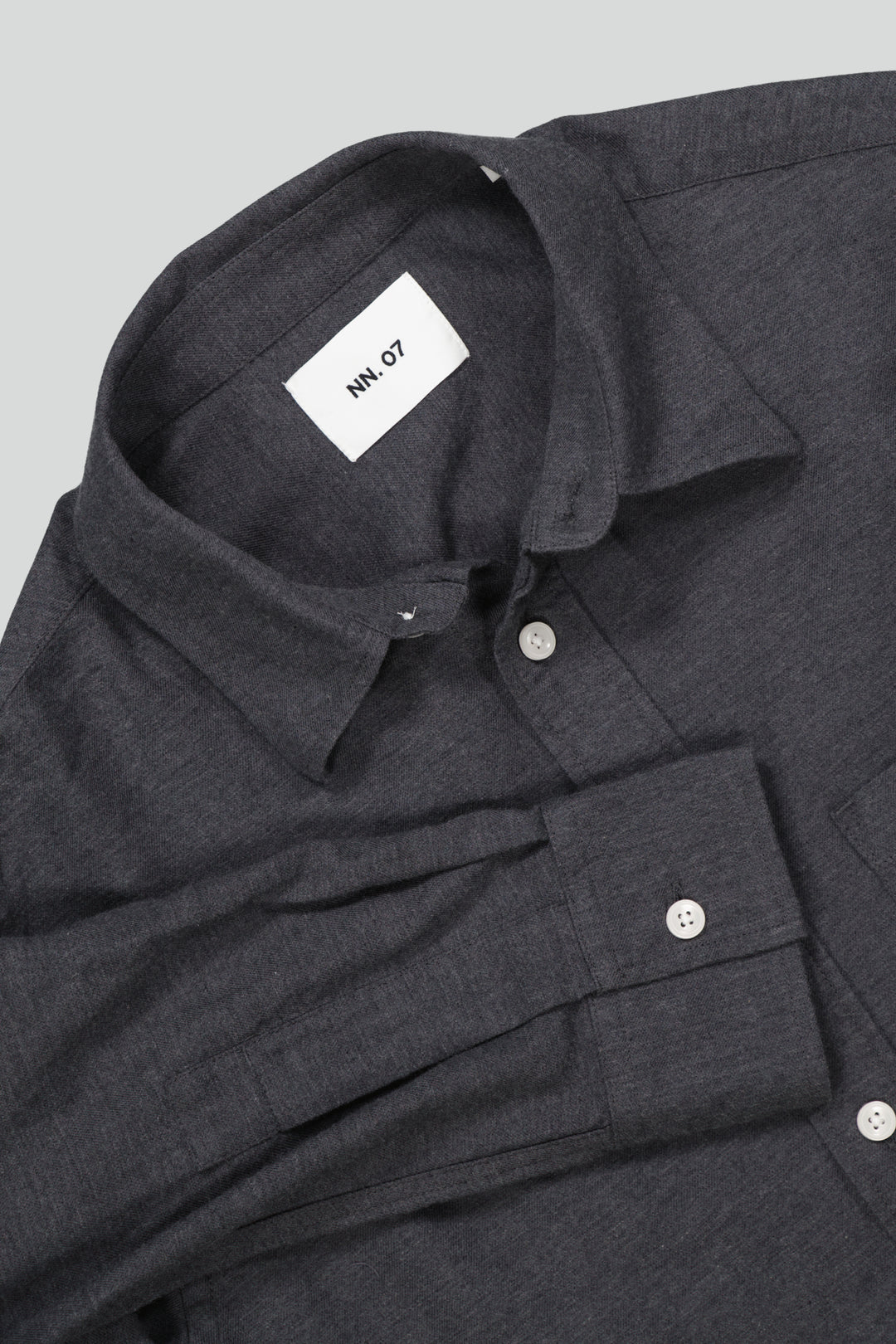 NN07 Deon 5465 Cotton Shirt in Dark Grey