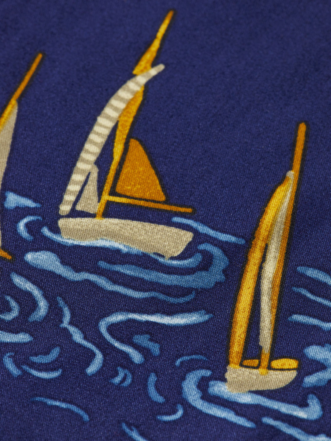 Regular Fit Printed Camp Shirt in Boats All Over Print | Buster McGee