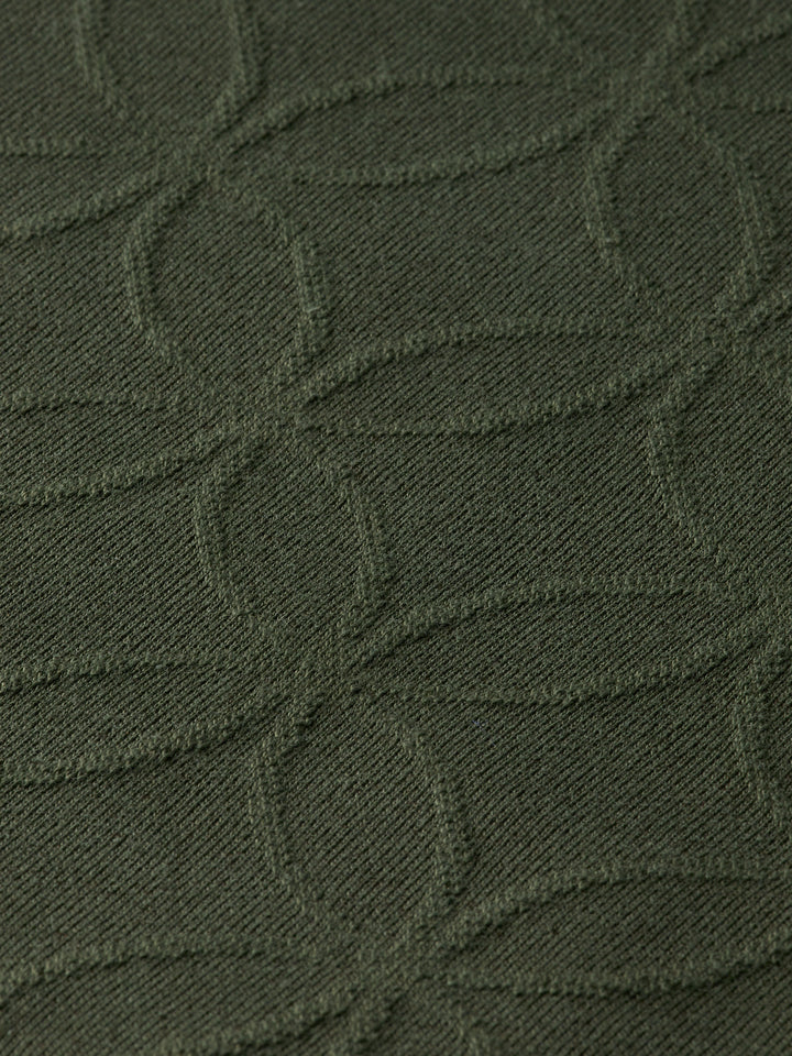 Jacquard Terry Hoodie in Heritage Green | Buster McGee