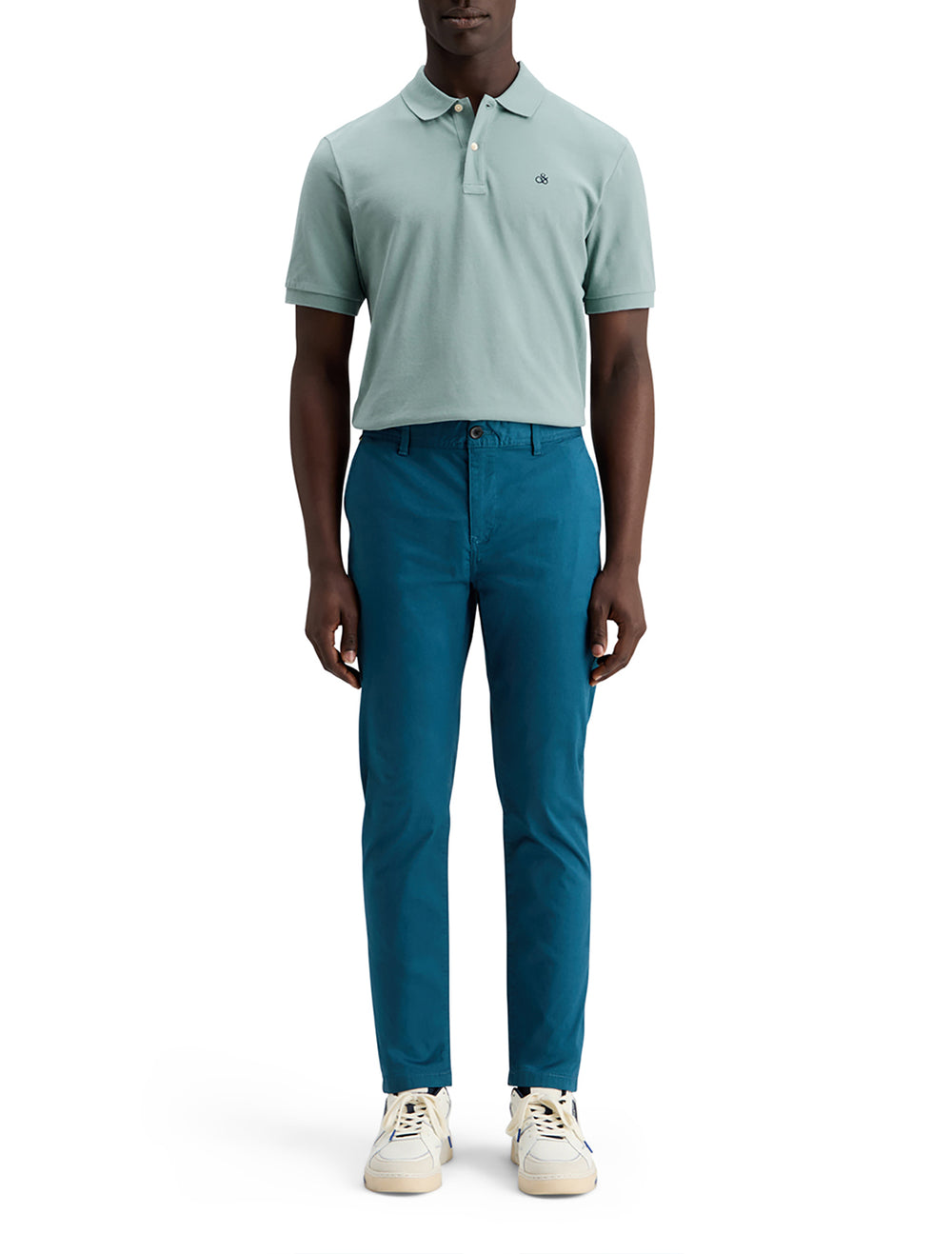 Scotch & Soda Organic Cotton Pique Polo in Bay Blue | Buster McGee