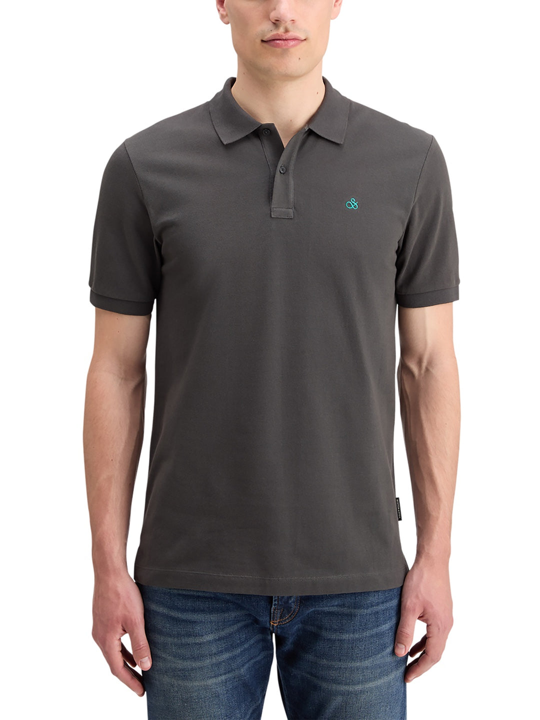 Scotch & Soda Essential Logo Pique Polo Shirt in Vinyl | Buster McGee