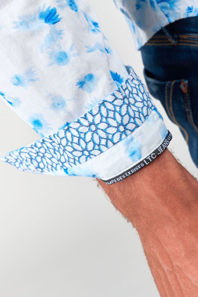 Rasel Floral Print Longsleeve Shirt in White | Buster McGee Daylesford
