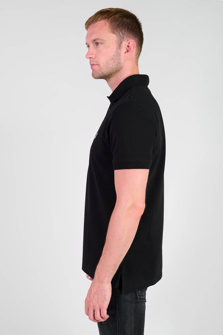 Erade Men's Polo with Skull Print in Black | Buster McGee
