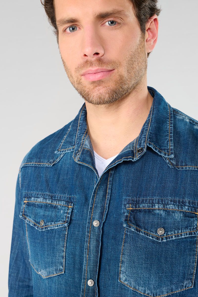 Juanito Denim Shirt in Blue | Buster McGee