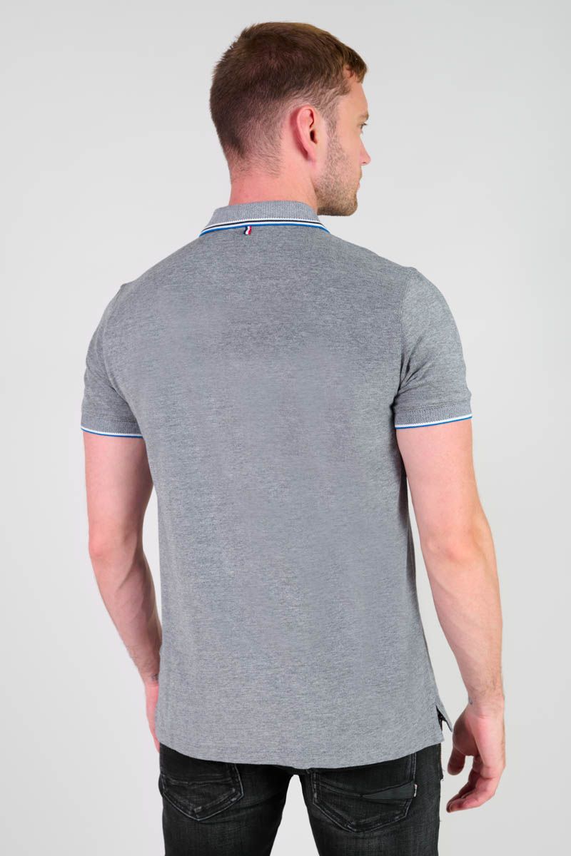 Pirox Men's Polo in Grey Jacquard | Buster McGee