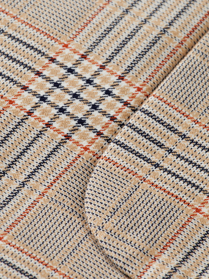 Scotch & Soda Single Breast Yarn Dyed Blazer in Soft Camel Check | Buster McGee