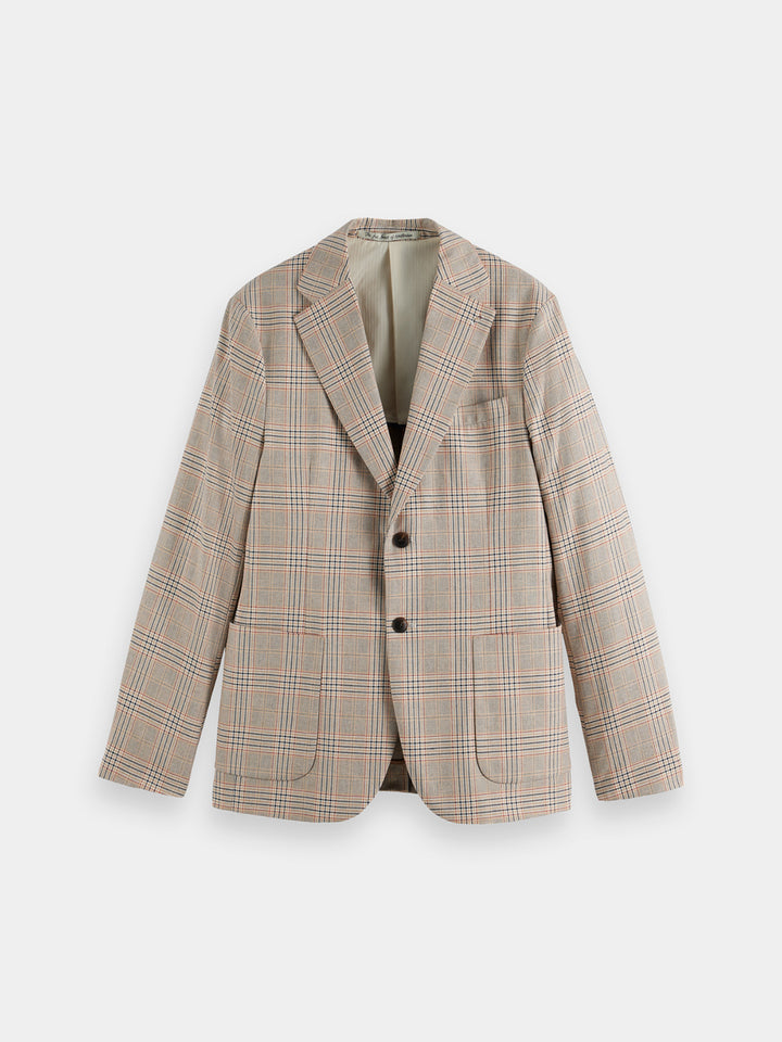 Scotch & Soda Single Breast Yarn Dyed Blazer in Soft Camel Check | Buster McGee