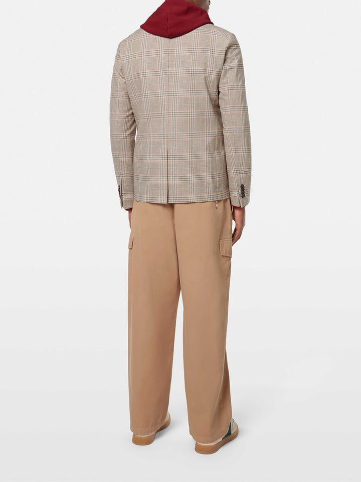 Scotch & Soda Single Breast Yarn Dyed Blazer in Soft Camel Check | Buster McGee