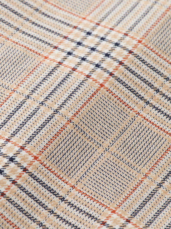 Scotch & Soda Blake Pleated Chino in Soft Camel Check | Buster McGee