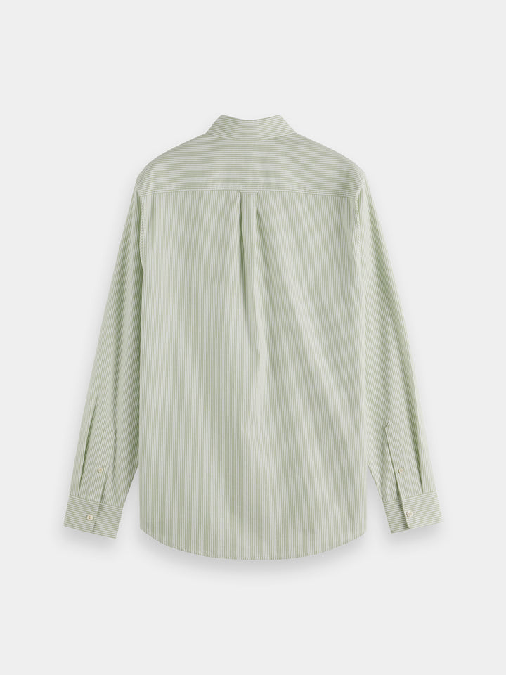 Scotch & Soda Striped Oxford Shirt in Pistachio Stripe | Buster McGee