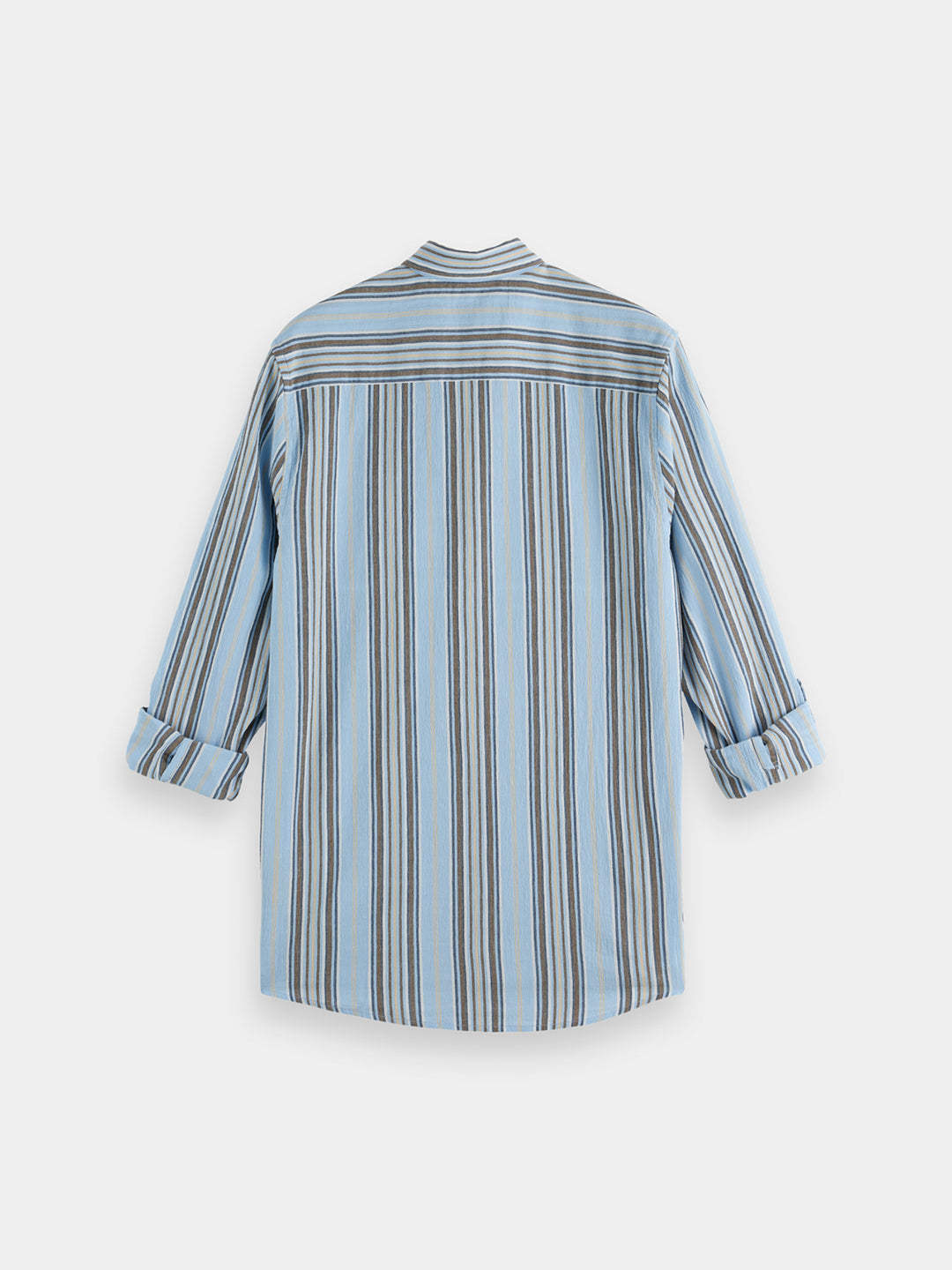 Scotch & Soda Crinkled Shirt in Soft Camel Stripe | Buster McGee