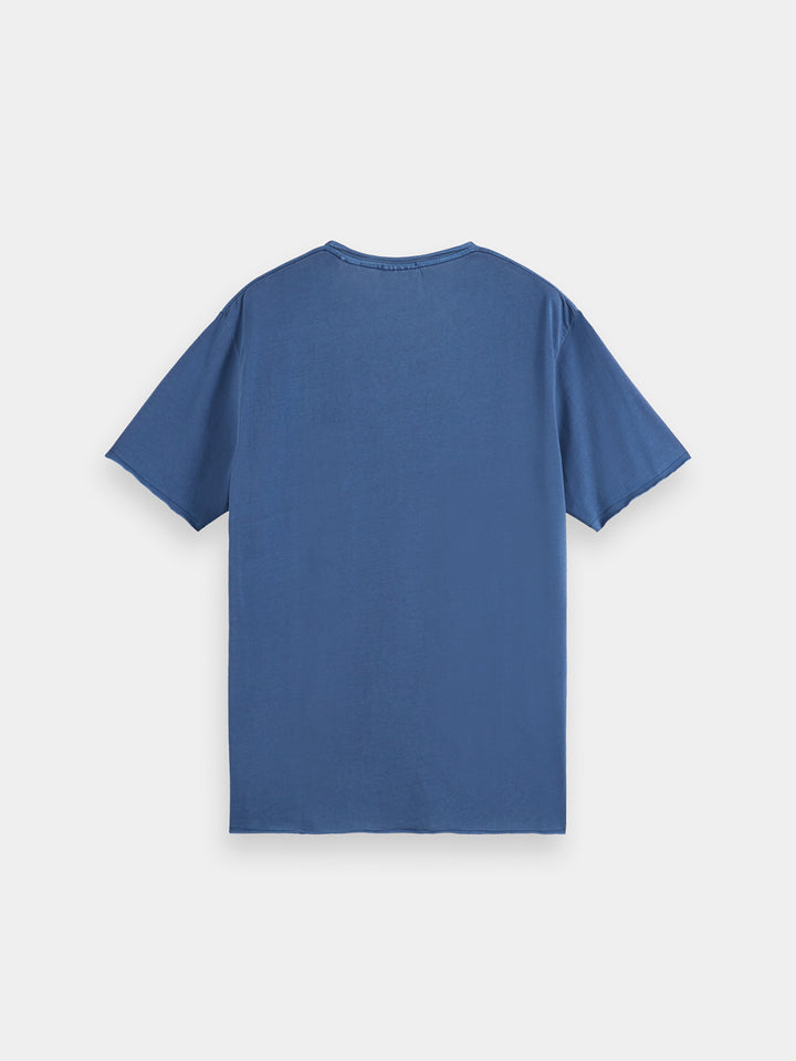 Scotch & Soda Raw Edge Crewneck Tee in Atlantic Blue | Buster McGee