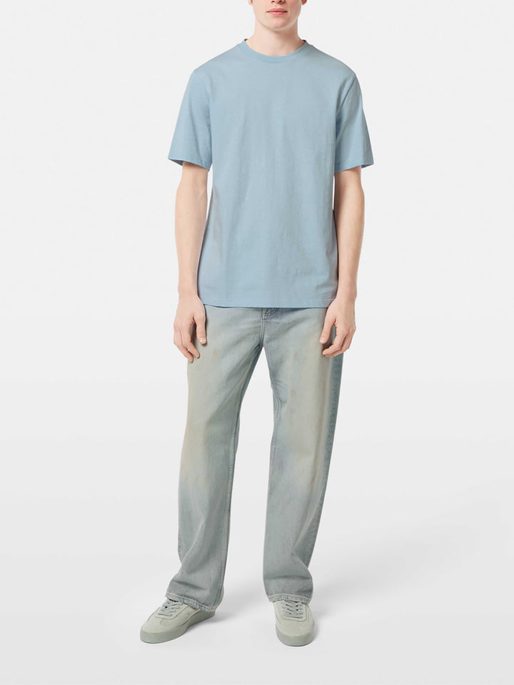 Scotch & Soda 3 Crosses Cotton-Linen Blend Tee in Shirting Blue | Buster McGee