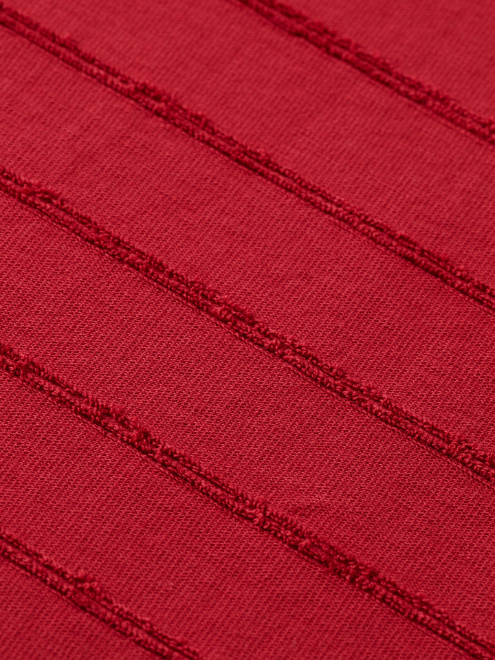 Scotch & Soda Relaxed Fit Towelling Stripe Tee in Roadside Red | Buster McGee