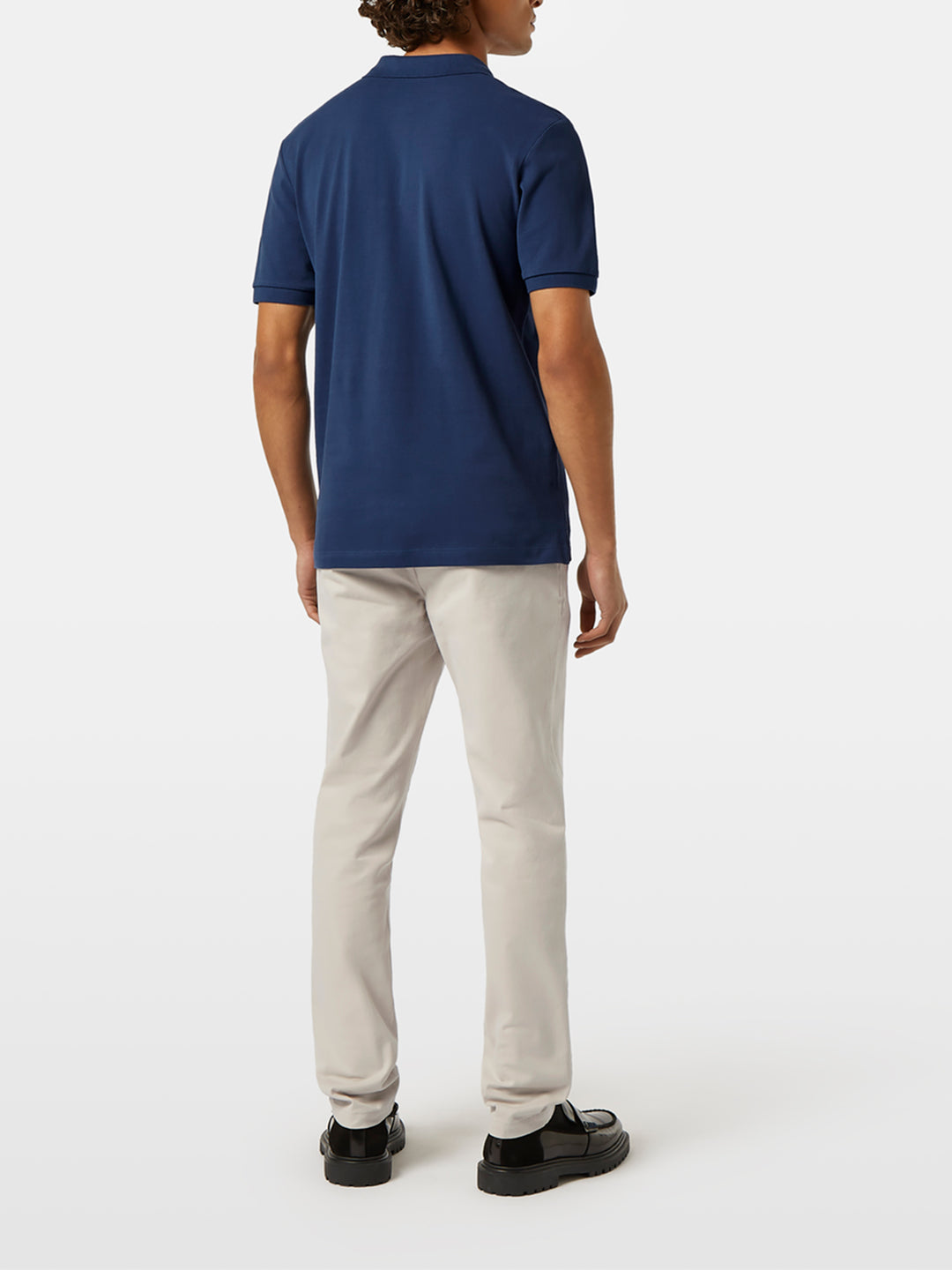 Scotch & Soda Logo Pique Polo Shirt in Atlantic Blue | Buster McGee