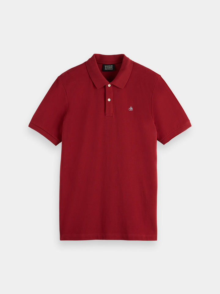 Scotch & Soda Logo Pique Polo Shirt in Roadside Red | Buster McGee
