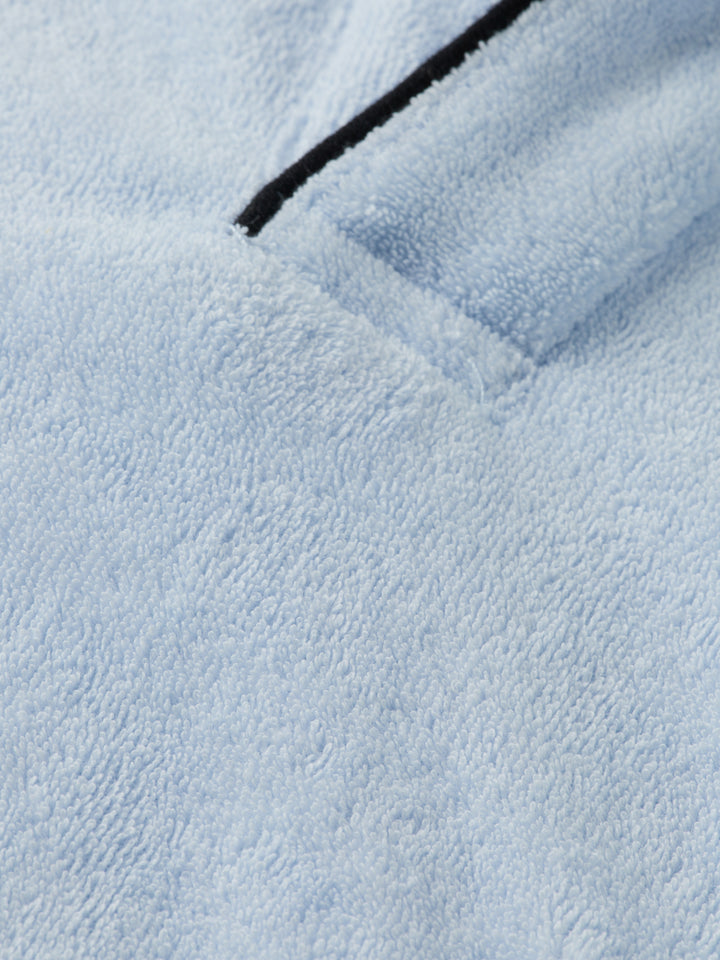 Scotch & Soda Relaxed Fit Towelling Polo Shirt in Light Shirting Blue | Buster McGee