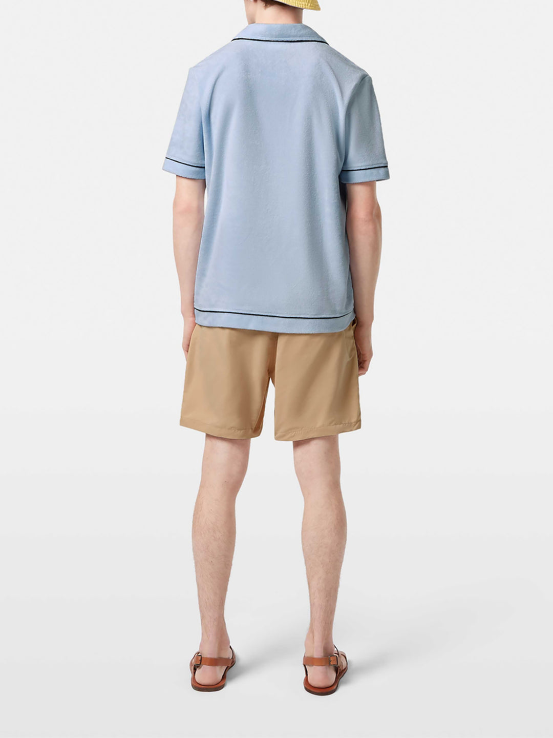 Scotch & Soda Relaxed Fit Towelling Polo Shirt in Light Shirting Blue | Buster McGee