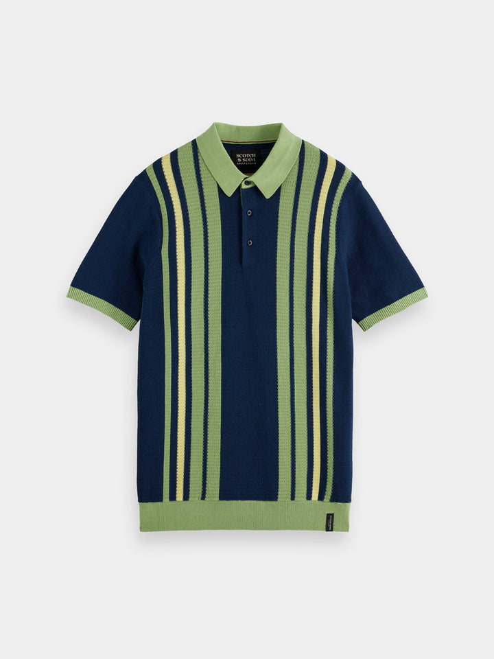 Scotch & Soda Structured Knitted Polo in Atlantic Blue | Buster McGee