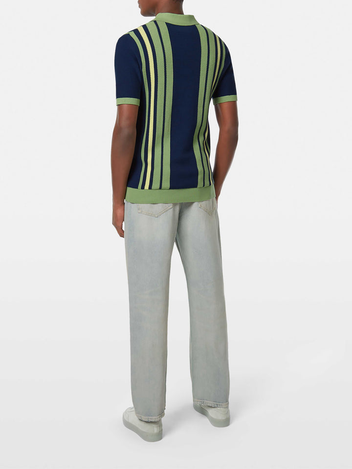 Scotch & Soda Structured Knitted Polo in Atlantic Blue | Buster McGee