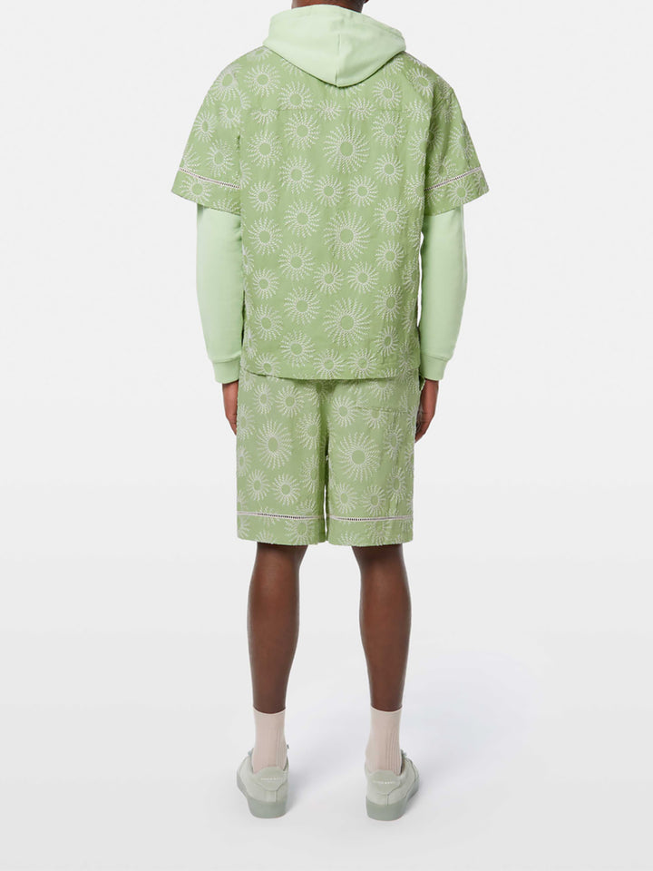 Scotch & Soda Embroidered SS Shirt in Pistachio | Buster McGee