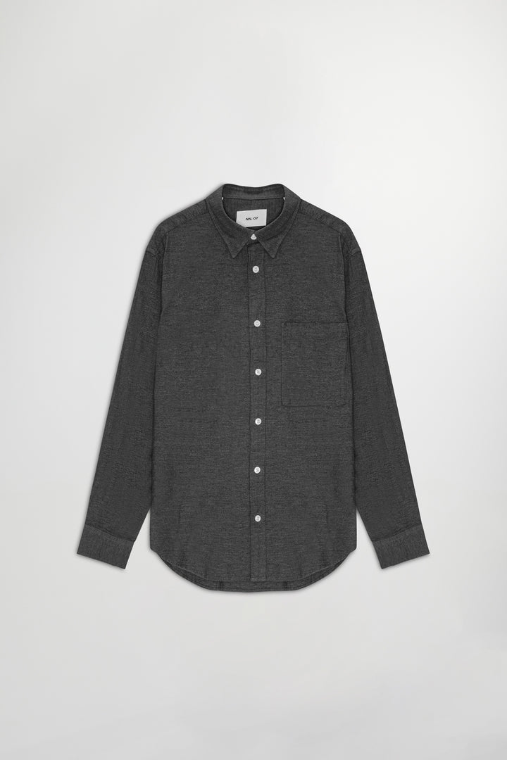 NN07 Deon 5465 Cotton Shirt in Dark Grey | Buster McGee
