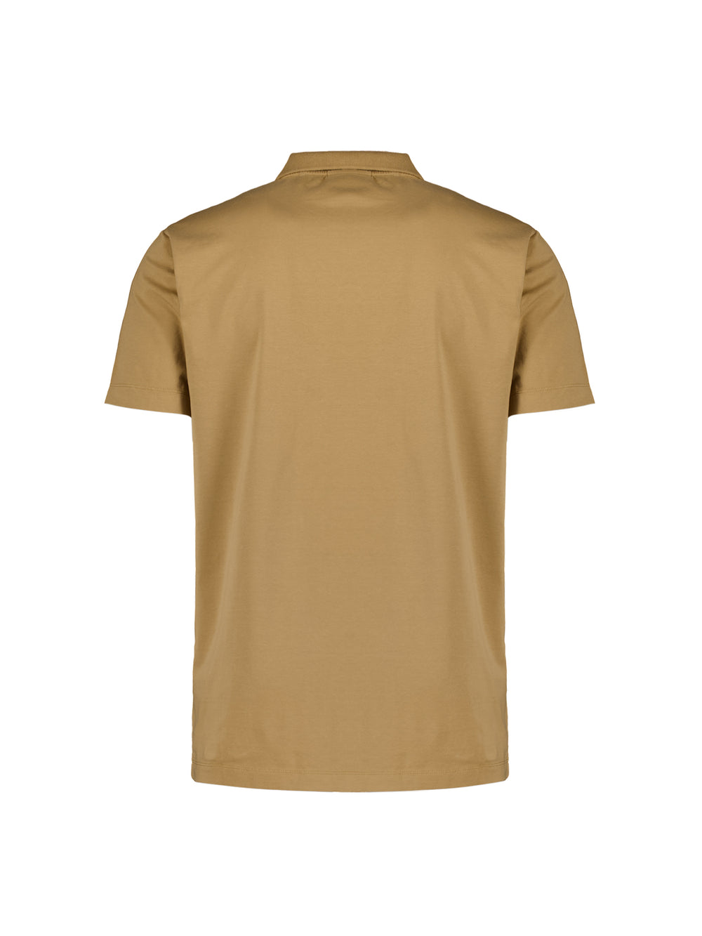 No Excess Solid Stretch V Neck Polo in Khaki | Buster McGee