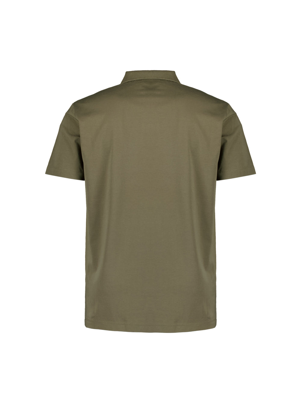 No Excess Solid Stretch V Neck Polo in Dark Moss | Buster McGee
